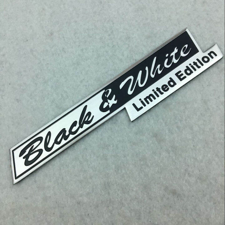 BLACK & White Limited Edition emblem for Land Rover Range Rover Rear ...