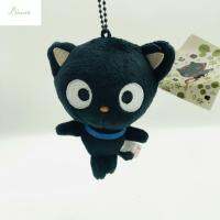 BIUAN Plush Chocococat พวงกุญแจตุ๊กตาแมวกระเป๋าลายการ์ตูนแมวสีดำจี้ยัดไส้เด็กผู้หญิงเด็ก