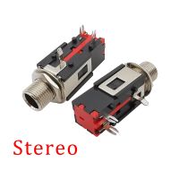 1/2/5 Pcs 1/4 Inch 6.35mm Headphone Socket Stereo Female Audio Microphone Phone Jack PCB 3 Pin Panel Mount Connector with Nut