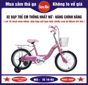Xe đạp trẻ em cho bé gái từ 4 đến 7 tuổi Thống Nhất TN TE 16-03 xe đạp chính hãng