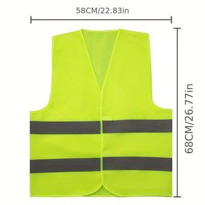 High Visibility Safety Reflective Vest For Women Men With Reflective Strips Mesh Breathable For Traffic Construction Working