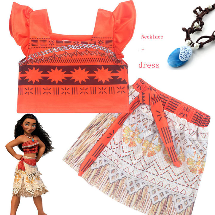 Clothes Children Girl Vaiana, Girl Clothes Party Moana