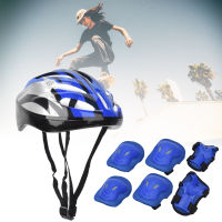 【Special Price】7pcs ผู้ใหญ่ Roller Skating ชุดเกียร์ป้องกันเข่า Pads + Elbow Pads + ถุงมือ + Helmet