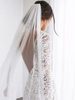 【CW】 Youlapan V101 Glittering Wedding Veil Short Bridal Veils 1 Tier Sparkling for Bride Bachelorette