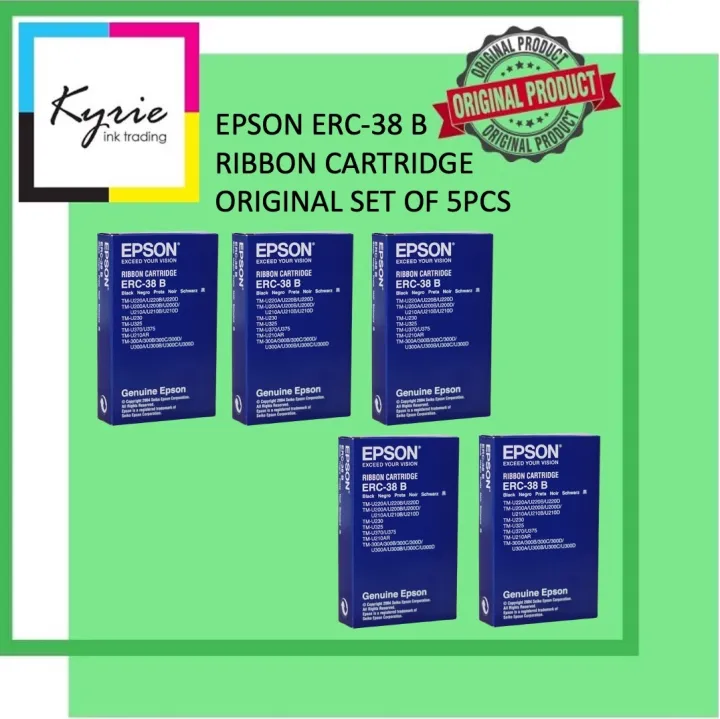 EPSON ERC-38B Ribbon Original Cartridge (5 PCS) ERC38B ERC38 B | Lazada PH