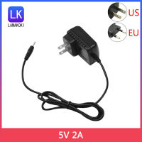 1ชิ้น5V2A ใหม่ AC 100โวลต์-240โวลต์แปลงอะแดปเตอร์ DC 5โวลต์2A 2000mA แหล่งจ่ายไฟสหภาพยุโรปเสียบ DC 5.5มิลลิเมตร x 2.1มิลลิเมตร