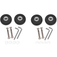 OD 50mm 4 Sets of Luggage Suitcase Replacement Wheels Axles Deluxe Repair Tool