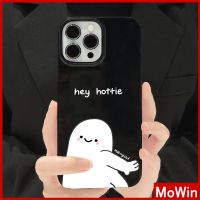 Mowin - เข้ากันได้สำหรับ เคสไอโฟน เคสไอโฟน11 เคส iphone 11เคสเคลือบเงา TPU Candy Case Soft Case กันกระแทกป้องกันกล้องน่ารัก Little White Man เข้ากันได้กับ iPhone 13 Pro max 12 Pro Max 11 xr xs max 7 8