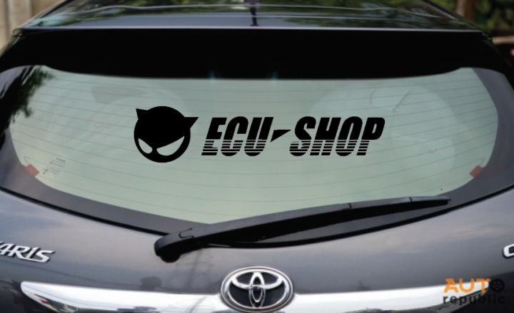 ecu-shop-sticker-สติกเกอร์สวยๆ-สติ๊กเกอร์ติดกระจก-pvc-อีซียู-ติกเกอร-รถเก๋ง