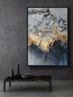 DOSEART ภาพพร้อมกรอบ Golden Snow on Mountain