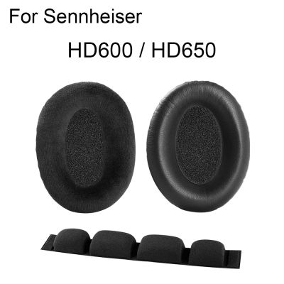 แผ่นปิดหู1คู่สำหรับ HD600 HD650หูฟังสำรองหูฟังแบบคาดศีรษะที่ครอบหูชุดหูฟังฟองน้ำอุปกรณ์ซ่อมที่ครอบหู