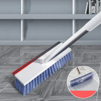 YOOJER escopic Long Handle Floor Cleaning Brush 2In1 Bathroom Wiper Strip Home &amp; Kitchen Bristle Brushes For Cleaning Floors