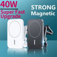 40W Magnetic Car Wireless Charger Air Vent Stand For Magsafe iPhone 13 12 Pro Max Mini Car Mount Phone Holder Qi Fast Charger