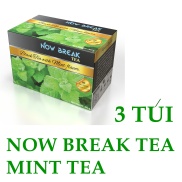 3 tea bags of Now Break Tea Mint Flavor