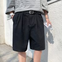 COD SDFERTREWWE New Short Men Summer Shorts Men‘s Casual Fashion Mens Breathable Short Pants Cotton Shorts Mens Straight Tide Loose Casual Ins Hong Kong Style Korean Style Trend All-match Outer Wear Five-point Fpr Men