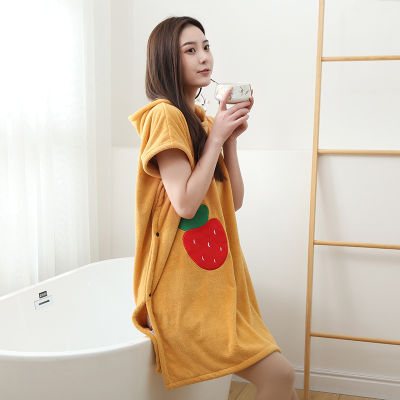 Wearable Microfiber Bathrobe Woman Shower Female Soft Bath Towel for Adults for Home Textiles Bath and Sauna Towels Bathroom