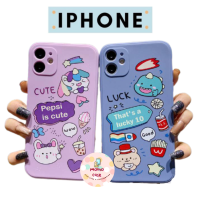 Momo case-เคสซิลิโคนยูนิคอนม่วง TPU เคสโทรศัพท์ สำหรับ11/12Pro 11pro Max X XR XS XS MAX i6 i7 i8 plus #918