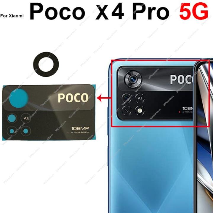 เลนส์กระจกกล้องถ่ายรูปหลังสำหรับเปลี่ยนเลนส์แก้วกล้องมองหลังหลัก-pocophone-poco-x4-pro-5g-xiaomi