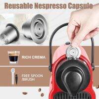 【YF】 Cápsulas Café Reutilizáveis para Máquina Nespresso Copos De Filtro Aço Inoxidável Vagens Recarregáveis Cafeteira Espresso