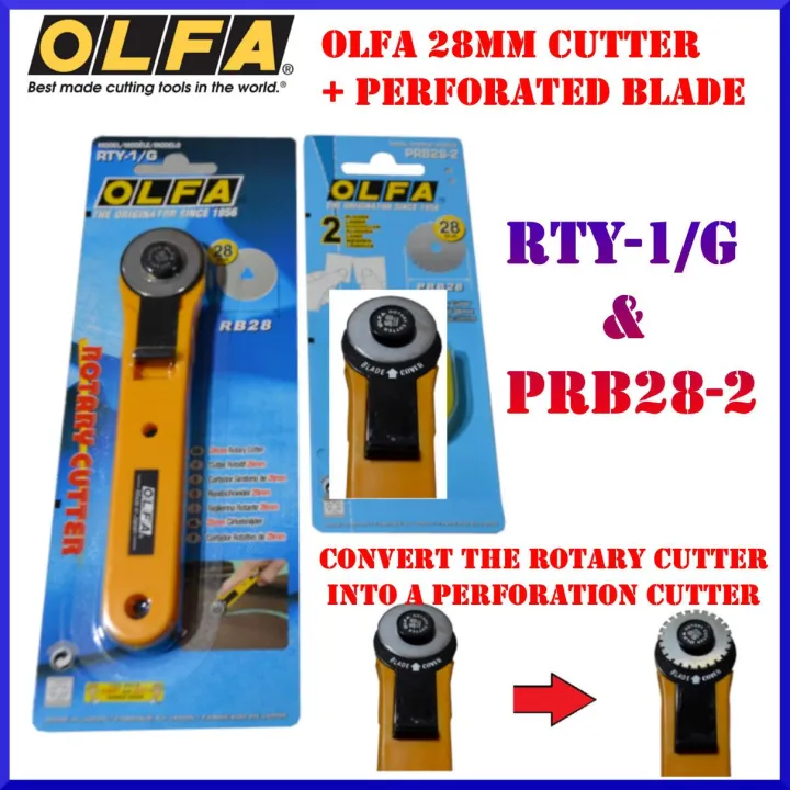 Olfa Rotary Cutter + Perforated Blade 28mm Convert Rotary Cutter into