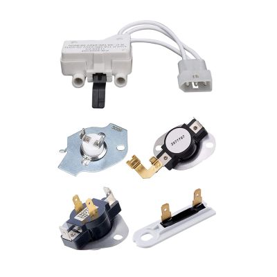 Dryer Door Switch for 3406109 3406107 Whirlpool, Kenmore, Sears, Maytag, Roper, Estate &amp; Dryer Replacement Kit 3387134 High-Limit Thermostat 3392519 Dryer Thermal Fuse