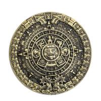 【CW】┇⊕☂  Mayan Civilization Calendar Sundial Zinc Alloy Buckle Olmec Fifth Clasp Jeans Accessories