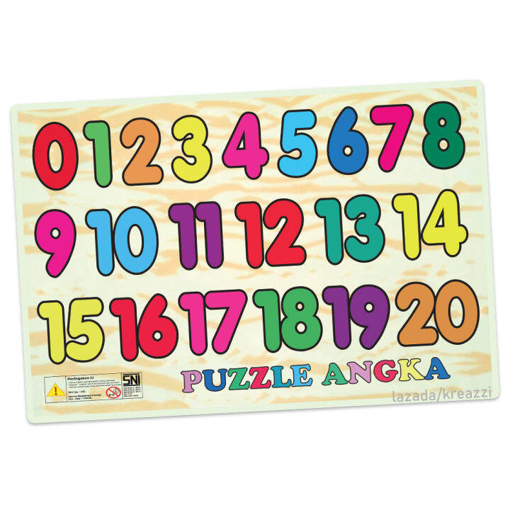 PUZZLE ANGKA 1 - 20 - Mainan Edukasi Anak | Lazada Indonesia
