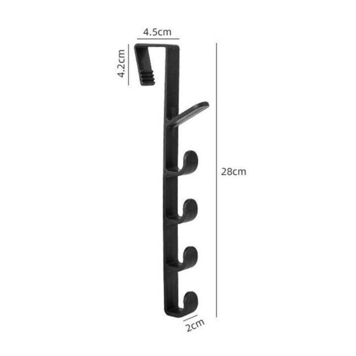 ti9p-2pcs-พลาสติกทำจากพลาสติก-ตะขอแขวนประตู-รางราง-เก็บเสื้อผ้าได้-ที่วางของ-ของใช้ในครัวเรือน-สะดวกสบายๆ-ราวแขวนแขวน-กระเป๋าใส่เสื้อผ้าและหมวกแก็ป