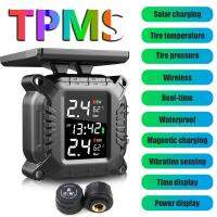 [คืนสินค้าได้ภายใน 7 วัน] ระบบตรวจสอบแรงดันลมยาง TPMS รถจักรยานยนต์พลังงานแสงอาทิตย์พร้อมอุปกรณ์เสริมเซ็นเซอร์ภายนอก 2 ตัว