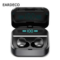 EARDECO TWS Bluetooth Earphones Earbuds 6D Stereo Wireless Headphones Game Headset with Microphone IPX7 Swim 2200mAh Power Bank