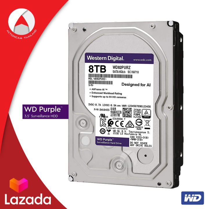 wd-purple-8tb-surveillance-hard-drive-ฮาร์ดดิสก์กล้องวงจรปิด-cctv-wd82purz-hdd-ฮาร์ดดิสก์-harddisk-av-8tb-sata3-6gb-s-256mb-7200rpm-ประกัน-synnex-3ปี-internal-ฮาร์ดดิส-harddrive-ฮาร์ดไดรฟ์-wd-internal