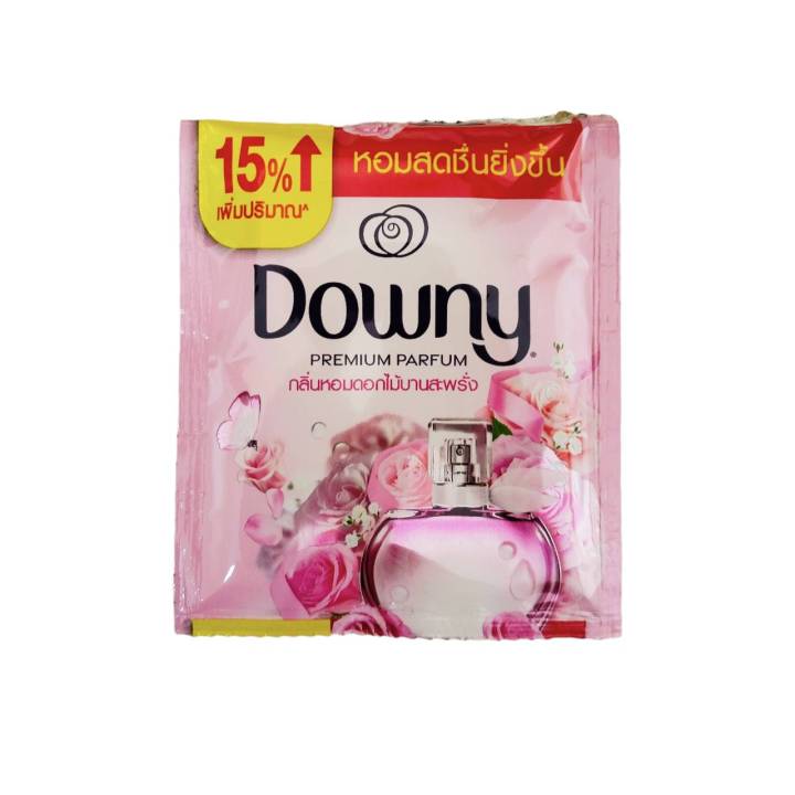 แพ็ค-6-ซอง-23มล-1ซอง-ดาวน์นี่-กลิ่นหอมดอกไม้บานสะพรั่ง-ผลิตภัณฑ์ปรับผ้านุ่ม-สูตรเข้มข้นพิเศษ-downy-premium-parfum