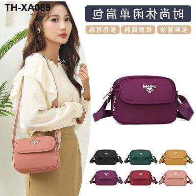 ☌✜ Sheet and female inclined shoulder bag new contracted joker leisure proof cloth single mobile phone packages