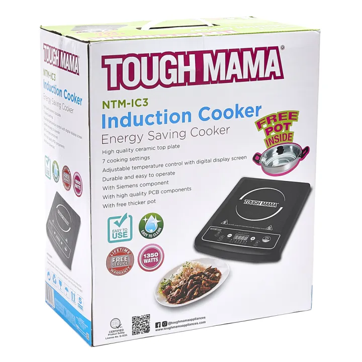 Tough Mama NTMIC3 Ceramic Plate Induction Cooker with Free Pot Lazada PH