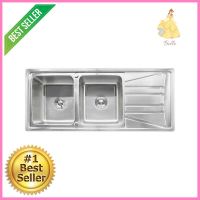 ซิงค์ฝัง 2หลุม 1ที่พัก LUCKY FLAME STB-1256 สีเงินBUILT-IN SINK LUCKY FLAME STB-1256 2B1D STAINLESS STEEL **ของแท้100%**