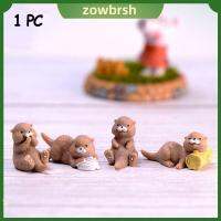 ZOWBRSH 1 PC ของขวัญ การตกแต่งบ้าน เครื่องประดับบอนไซ โมเดลสัตว์ ตุ๊กตานาก หมาน้ำจิ๋ว ภูมิทัศน์ขนาดเล็ก