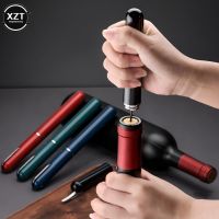 ki【Hot】Air Pump Wine Bottle Opener Bar Tool Portable Safe Explosion Proof Stainless Steel Pin Wine Corkscrew Openers with Foil Cutter