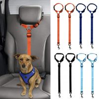 ☫℡∋ New Pet Dog Cat Car Seat Belt Safety Adjustable Harness Leash Travel Clip Strap Leads For Small Medium Dogs Puppy Accessories