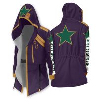 [Qinqin clothing]อะนิเมะ JoJo S Bizarre Adventure Stone Ocean Kujo Jotaro คอสเพลย์ Hoodie Pullover Jacket Coat ยาว Drawstring Sweatshirt