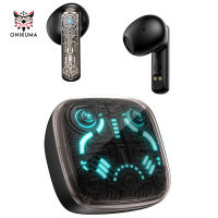 Onikuma หูฟัง True Wireless T2 Headset Gaming Bluetooth Tws,หูฟังตัดเสียงรบกวนแบบแอกทีฟสองชั้น,ตัดเสียงรบกวน ENC,หูฟังไร้สายกันน้ำ IPX5สำหรับลำโพง,หูฟังอินเอียร์5.3