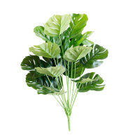 LACA 1ช่อเทียม Monstera พลาสติกปลอม Monstera พืชใบไม้ดอกไม้สำหรับบ้าน Monstera พลาสติกดี