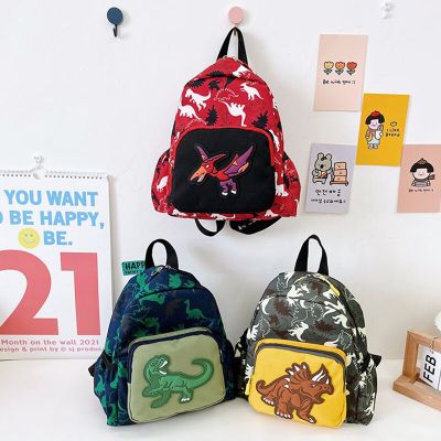 Cartoon Dinosaur Kids Backpack Kindergarten Toddler Girls Boys School Bags Cute Print Children Nylon Zipper Schoolbag