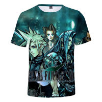 Final Fantasy 7 3D เสื้อยืด Final Fantasy VII คอสเพลย์ TEE ผู้หญิงผู้ชาย Casual streetwear Harajuku hip hop อะนิเมะ TEE