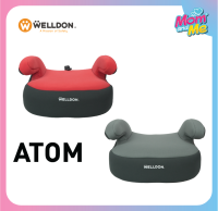 คาร์ซีทเด็กโต Welldon รุ่น ATOM บูสเตอร์ซีทราคาประหยัด สำหรับ 3-12 ปี ติดตั้งด้วยระบบเบลล์ เข็มขัดนิรภัยรถยนต์