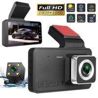 แดชบอร์ดกล้องบันทึกสำหรับอัตโนมัติด้านหน้าและด้านหลัง Dash Cam สำหรับรถ Dash Cam 4 "แดชบอร์ดกล้องบันทึกด้านหน้าด้านหลังเลนส์คู่170 ° มุมกว้างรถกล้องบันทึกการขับขี่