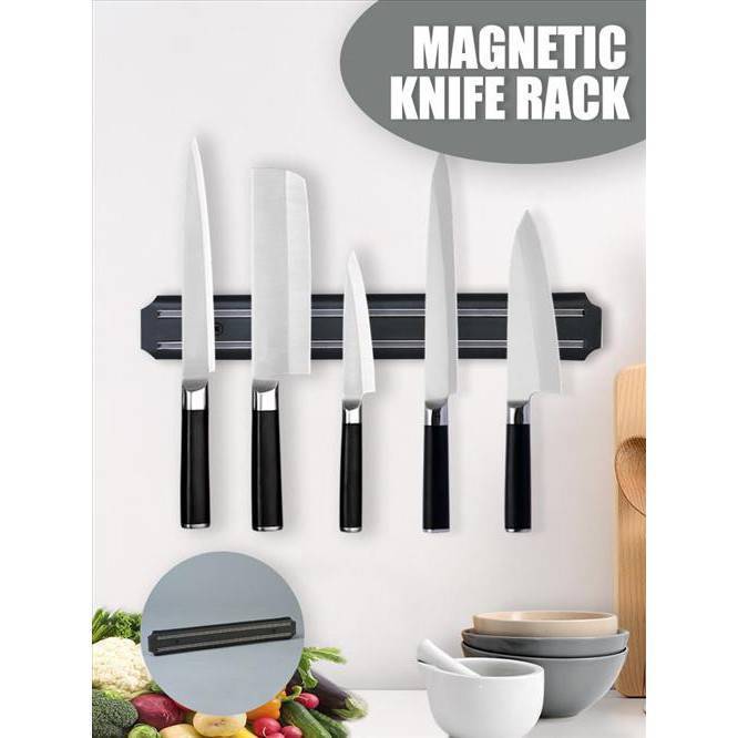 ที่เก็บมีด-แถบแม่เหล็กเก็บมีดติดผนัง-ที่เก็บมีดทำครัว-ติดผนัง-magnetic-knife-rack-ขนาด-5-x-1-3-x-33-ซม-เครื่องครัว-มีดทำครัว