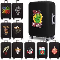 Luggage Protective Cover Stretch Fabric Suitcase Protector Baggage Hand Print Elastic Dust Case for 18-32 Travel Accessories