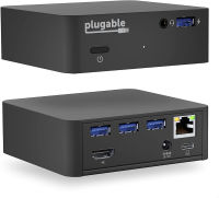 Plugable USB C Dock with 85W Charging Compatible with Thunderbolt 3 and USB-C MacBooks and Select Windows Laptops (HDMI up to 4K 30Hz, Ethernet, 4X USB 3.0 Ports, USB-C PD, Includes VESA Mount)