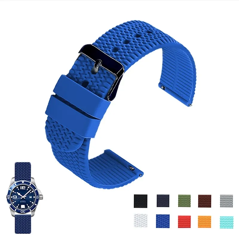 2023 NEW 18mm 20mm 22mm 24mm Waterproof Silicone Watch Straps