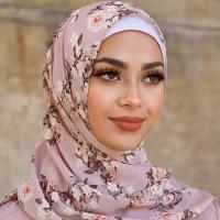 Print Chiffon Hijab Scarves Women Muslim Shawls Floral Headscarf Wraps Headband Big Size Bandana Foulard Bufandas Islamic Scarf